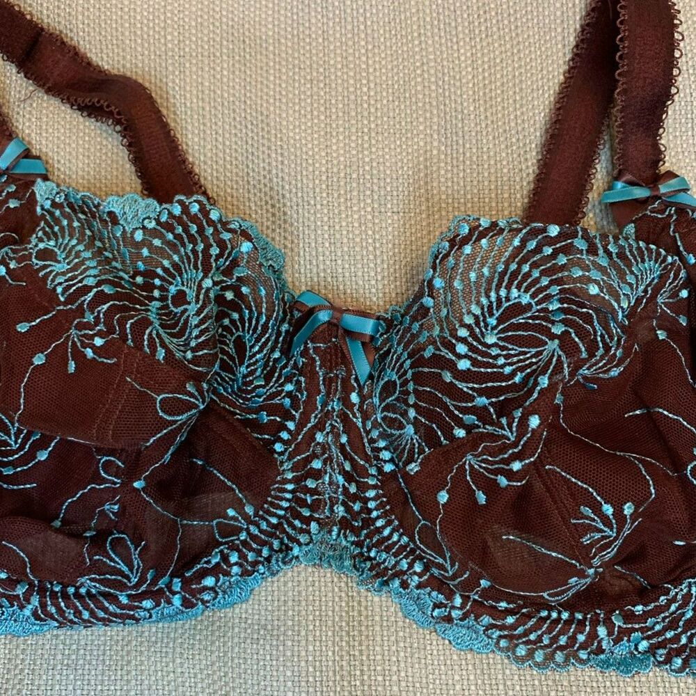 Fit Fully Yours Bra Brown and Green Size 34F - Picture 6 of 16